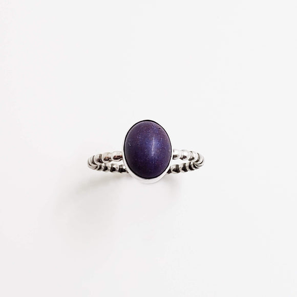 Purple Magnesite & Sterling Silver Stacking Ring