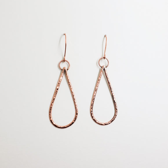 Copper Teardrop Earrings