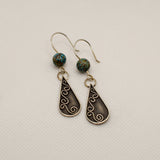 Sterling Silver & Calcilica Twisting Vines Earrings