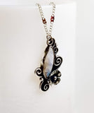 Sterling Silver Moonstone Floral Necklace