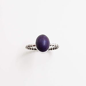 Purple Magnesite & Sterling Silver Stacking Ring