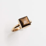 Tiger's Eye & Brass Stacking Ring