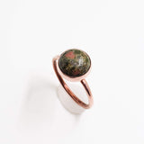 Unakite & Copper Stacking Ring