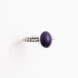 Purple Magnesite & Sterling Silver Stacking Ring