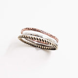 Mixed Metal Stacking Rings-Set of 3