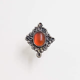 Sterling Silver and Carnelian Statement Ring