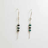 Stiletto Earrings-Turquoise and Sterling Silver