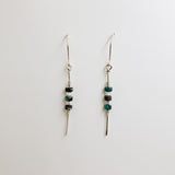 Stiletto Earrings-Turquoise and Sterling Silver