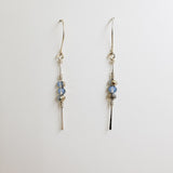 Stiletto Earrings-White Crystal and Sterling Silver