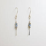 Stiletto Earrings-White Crystal and Sterling Silver