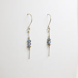 Stiletto Earrings-White Crystal and Sterling Silver