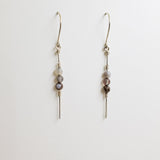 Stiletto Earrings-Sterling Silver and Botswana Agate