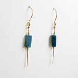 Stiletto Earrings-Turquoise and Brass