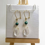 Quartz & Turquoise Drop Earrings