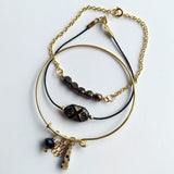 Black & Gold Bracelet Set