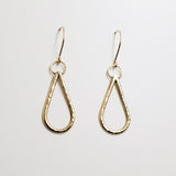 Brass Teardrop Earrings - Mini