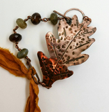 Copper Oak Leaf Bracelet