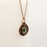 Copper & Jade Twisting Vines Necklace