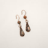 Copper & Jasper Twisting Vines Earrings