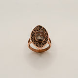 Copper & Leopard Skin Jasper Twisting Vines Ring