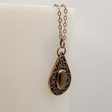 Copper Tiger's Eye Twisting Vines Pendant