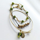 Green & Gold Bracelet Set