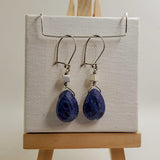 Sterling Silver Sodalite Drop Earrings