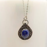 Sterling Silver Lapis Twisting Vines Necklace