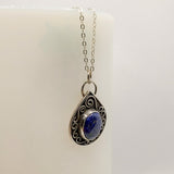 Sterling Silver Lapis Twisting Vines Necklace